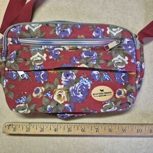 Red Floral Crossbody Bag